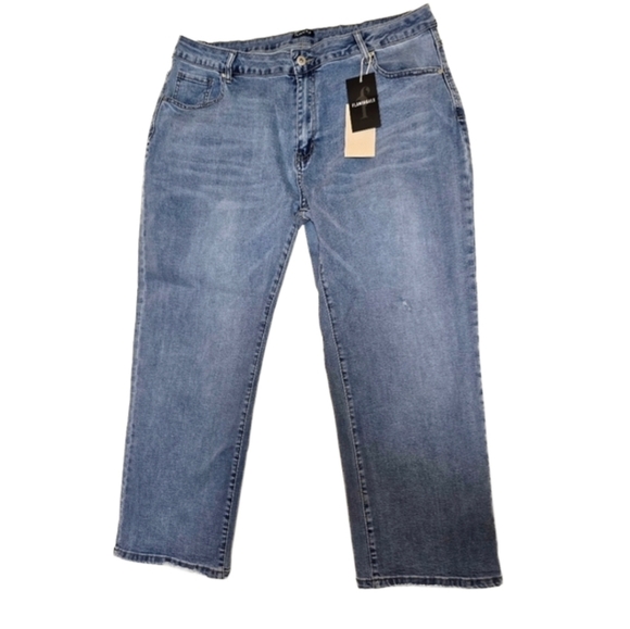 Flamingals Denim - Flamingals 4XL High Rise Distressed Stretch Jeans NWT